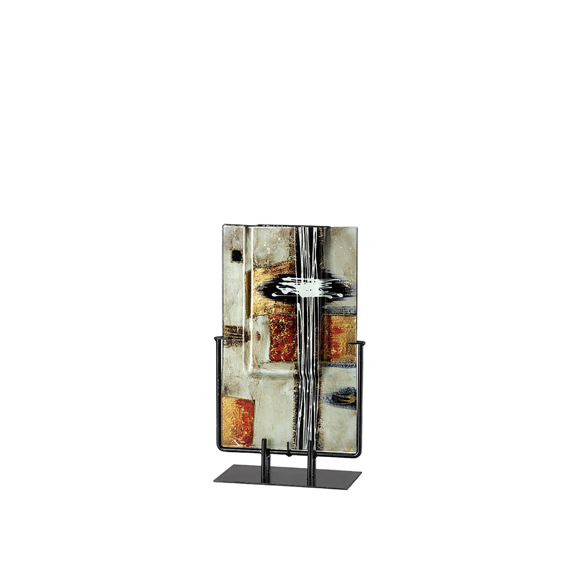 IL70346  Aleta Glass Art Vase With Stand